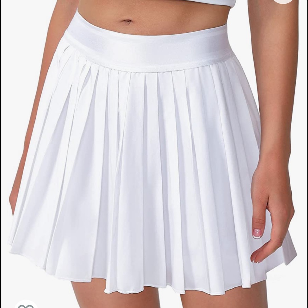White tennis skort